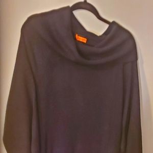 Lane Bryant Belted Black Sweater Dress 26/28